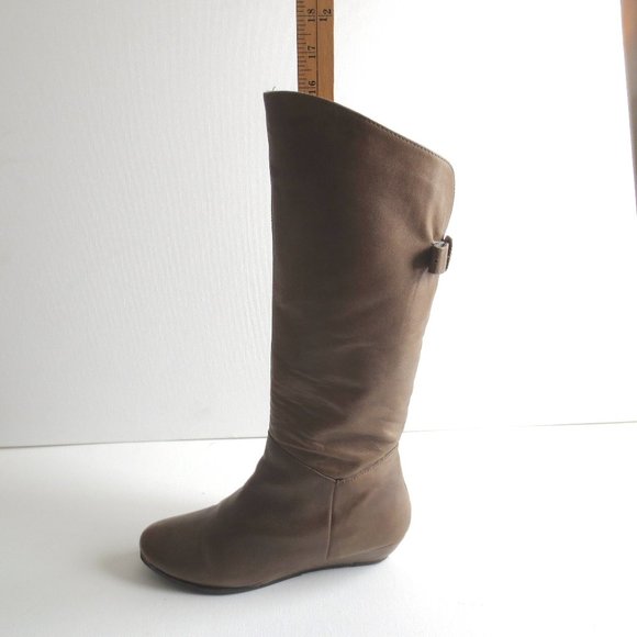 Steve Madden Tall Tan Knee High Flat Riding Boots - Picture 7 of 13